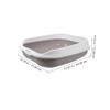 BCOATH Semi-Enclosed ABS Cat Litter Box with Splash and Leak Protection view 2