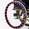 Non-Slip Silicone Wheelchair Push-Rim Covers for Sports Wheelchairs, Wear-Resistant, Red view 1