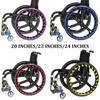 Non-Slip Silicone Wheelchair Push-Rim Covers for Sports Wheelchairs, Wear-Resistant, Red view 2