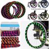 Non-Slip Silicone Wheelchair Push-Rim Covers for Sports Wheelchairs, Wear-Resistant, Red view 4