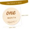 MOLUCKFU 14-Piece Wooden Milestone Discs for Baby Photos view 2