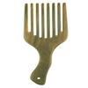 Baluue Antistatic Green Sandalwood Hair Comb with Curved Design view 1