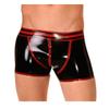Men’s Latex Shorts, Rubber Briefs, Black/White, M view 2