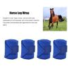 Beufee Polo Wraps for Horses, 4-Piece Cotton Bandage Set, Blue view 4