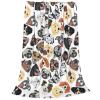 ZXERTG Skin-Friendly Flannel Blanket with Dog Print, Versatile Ultra-Soft Fleece Blanket for Couch, Travel, and Camping view 2