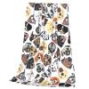 ZXERTG Skin-Friendly Flannel Blanket with Dog Print, Versatile Ultra-Soft Fleece Blanket for Couch, Travel, and Camping view 3