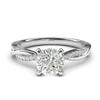 QTYQWC Sterling Silver 4-Prong Petite Twisted Vine Engagement Ring with 1.0-Carat Simulated Diamond or Moissanite for the Bride view 1