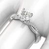 QTYQWC Sterling Silver 4-Prong Petite Twisted Vine Engagement Ring with 1.0-Carat Simulated Diamond or Moissanite for the Bride view 3