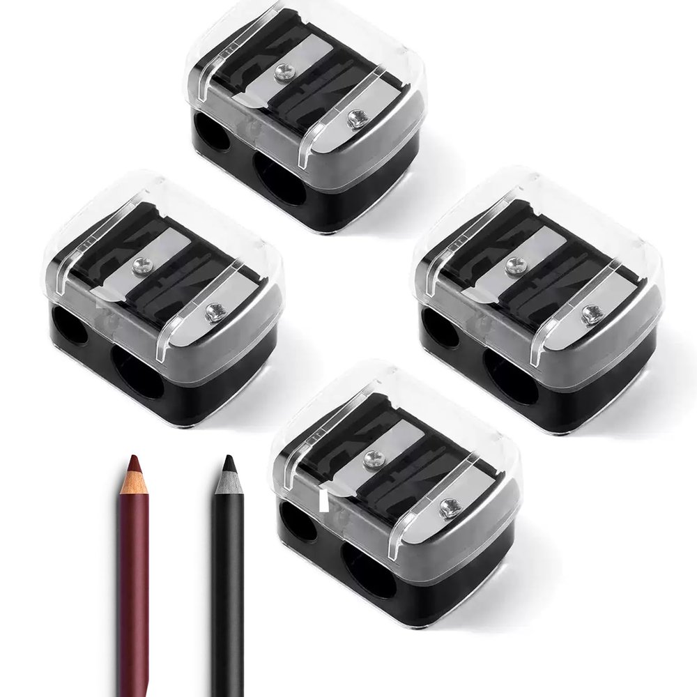 4-Pack 2-in-1 Makeup Pencil Sharpeners