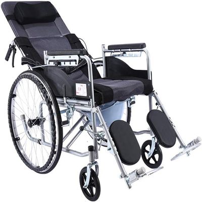 PNAJFUEL Lightweight Folding Wheelchair with 6-Position Adjustable Backrest