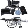 PNAJFUEL Lightweight Folding Wheelchair with 6-Position Adjustable Backrest view 3