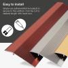 QTYQWC Transition Strip for Uneven Floors, Non-Slip Aluminum Reducer for Indoor Balcony Doors, 10 cm Extra-Wide Grooved Carpet Trim, Gray, 120 cm/47 in view 2