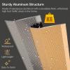 QTYQWC Transition Strip for Uneven Floors, Non-Slip Aluminum Reducer for Indoor Balcony Doors, 10 cm Extra-Wide Grooved Carpet Trim, Gray, 120 cm/47 in view 3