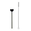 NIHENHAO Heart-Shaped Metal Drinking Straw, Multifunctional Drinking Tube view 1