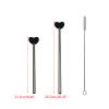 NIHENHAO Heart-Shaped Metal Drinking Straw, Multifunctional Drinking Tube view 4