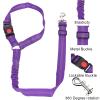 Adjustable Pet Headrest Safety Belt, Reflective Dog Seatbelt for Safe Car Rides with Nylon Material (Purple) view 4