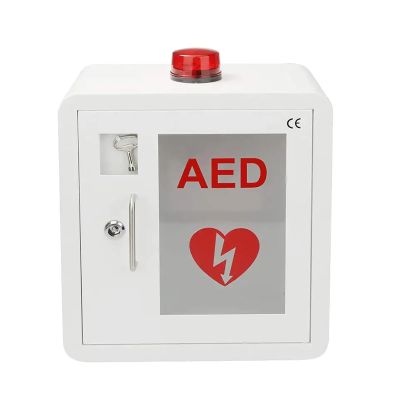 AED Defibrillator Storage Cabinet with Alarm and Key