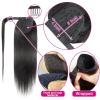 10–30 in Magic Paste Ponytail Extension for Women, Straight Wrap-Around Brazilian Remy Human Hair view 3