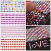 IDOTSEZU Double Eyelid Stickers, 1 Sheet, 3/4/5/6 mm, Self-Adhesive Rhinestone Crystal Stickers for Nail Art, Beauty, Face Makeup, Phone DIY Decoration, Eyeliner Stickers (Pink) view 3