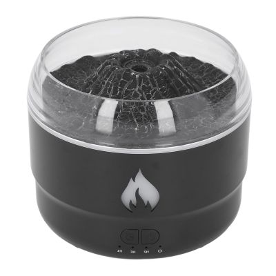 Flame Effect Diffuser and Humidifier with 7-Color LED Light