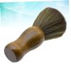 IWOWHERO Round Neck Dusting Brush with Wooden Handle, Brown view 1