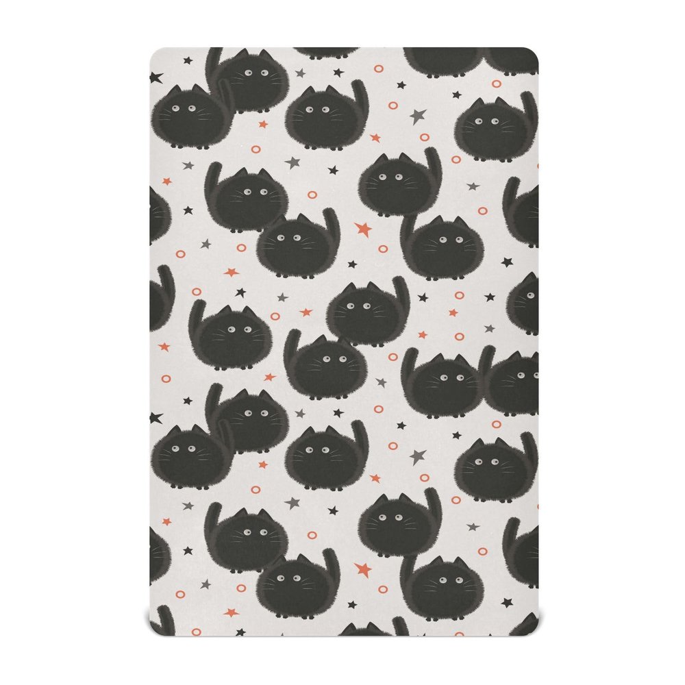 Halloween Scary Cat Fitted Crib Sheet for Boys or Girls, 39 x 27 in