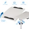 Adjustable Laptop Table with Wheels, Mobile Standing Desk for Bed or Sofa, Stable and Ergonomic, Portable C-Shaped Side Table, 60 x 40 cm view 3