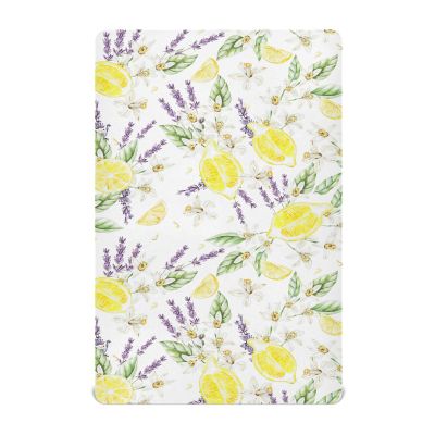 Unisex Fitted Sheet for Baby and Toddler Beds, Soft and Breathable, 39.1 x 27.0 in, Gold Lemon Watercolor Pattern