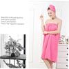 Polyester and Polyamide Hair-Drying Cap and Shower Towel Set view 2