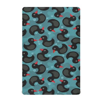 Fitted Crib Sheet for Boys and Girls, Soft and Breathable, 99.1 x 68.6 cm, Duck Turquoise