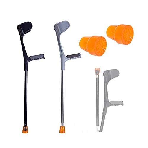 Forearm Crutches for Adults, Non-Slip Rubber Feet, Adjustable Height 69–92 cm, 150 kg Capacity