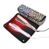 FRODOTGV 2-in-1 Hair Tool Organizer, Heat-Resistant Travel Case with Mat, Holographic Leopard Print view 2