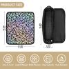 FRODOTGV 2-in-1 Hair Tool Organizer, Heat-Resistant Travel Case with Mat, Holographic Leopard Print view 4