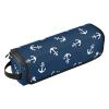 FRODOTGV 2-in-1 Hair Tool Organizer with Heat-Resistant Mat, Blue Nautical Anchor Design view 1
