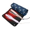 FRODOTGV 2-in-1 Hair Tool Organizer with Heat-Resistant Mat, Blue Nautical Anchor Design view 2