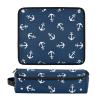FRODOTGV 2-in-1 Hair Tool Organizer with Heat-Resistant Mat, Blue Nautical Anchor Design view 3
