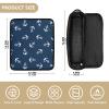 FRODOTGV 2-in-1 Hair Tool Organizer with Heat-Resistant Mat, Blue Nautical Anchor Design view 4