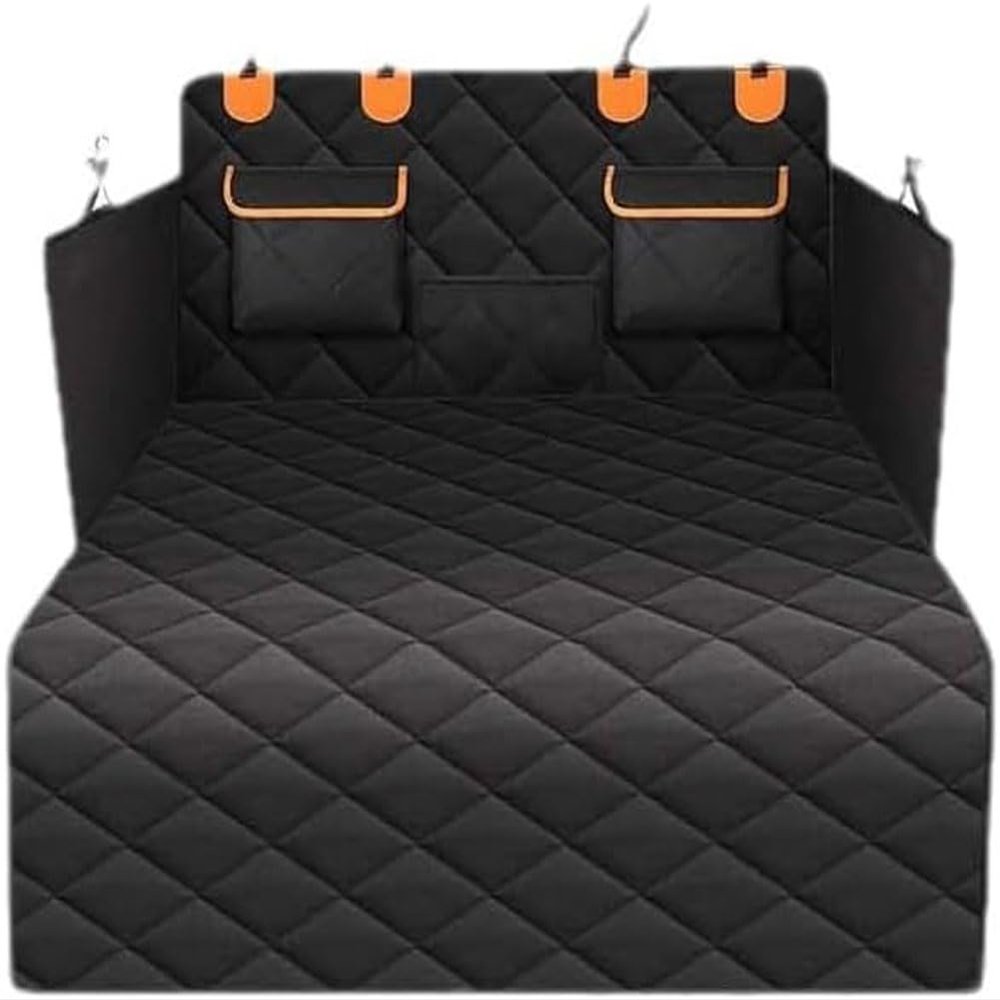 SRTMIRJJ Trunk Protector for Dogs with Bumper Guard for Lexus RX III 2009–2015, Waterproof Car Dog Hammock, Black/Orange