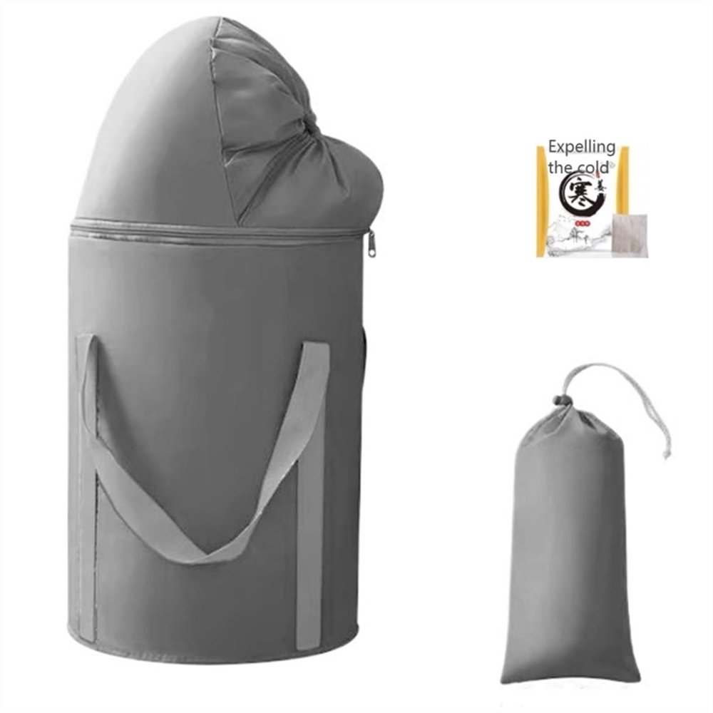 Bieqiair Portable Folding Foot Bath Bucket, Gray