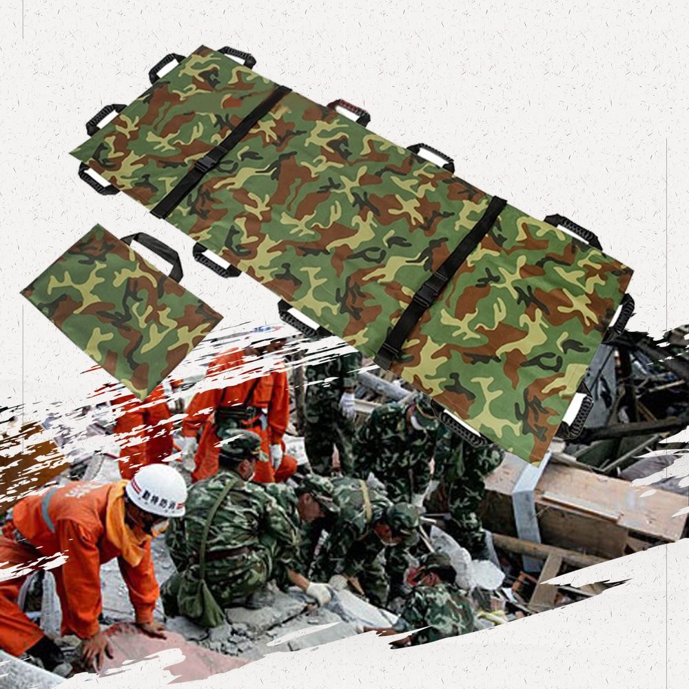 KUANGGE Foldable Patient Transfer Stretcher with 12 Handles