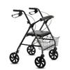 Aluminum Rollator for Seniors, Foldable Walker and Shopping Cart with Seat and Hand Brake, Narrow Walking Frame with Star Design view 4