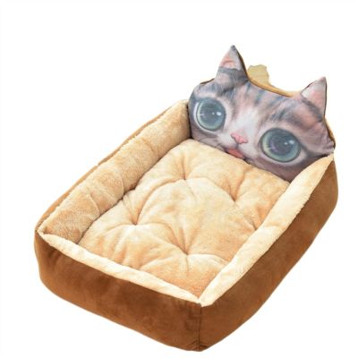 XLDZ Comfortable Rectangular Pet Bed, Sleeping Bag, Dog Kennel, Cat and Dog Sofa, Warm Nest, Portable Pet Basket (Motley-B, XXL)