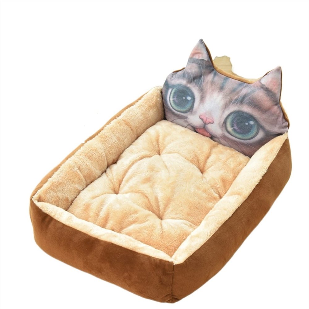 XLDZ Comfortable Rectangular Pet Bed, Sleeping Bag, Dog Kennel, Cat and Dog Sofa, Warm Nest, Portable Pet Basket (Motley-B, XXL)