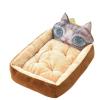 XLDZ Comfortable Rectangular Pet Bed, Sleeping Bag, Dog Kennel, Cat and Dog Sofa, Warm Nest, Portable Pet Basket (Motley-B, XXL) view 1