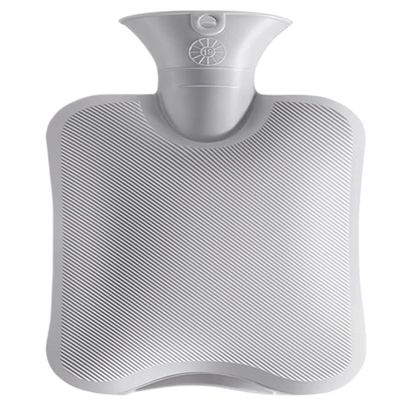 CRCRC 2L Hot Water Bottle, for Waist, Abdomen, Hands, and Neck, Gray