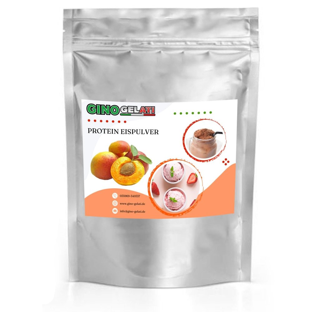 Gino Gelati Protein Ice Cream Powder, Peach, No Ice Cream Maker Needed (100 kg)