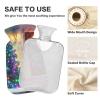 Festive Door Snowman Blue Hot Water Bottle with Soft Cover, Bed Warmer for Menstrual Cramps, 1 L view 4