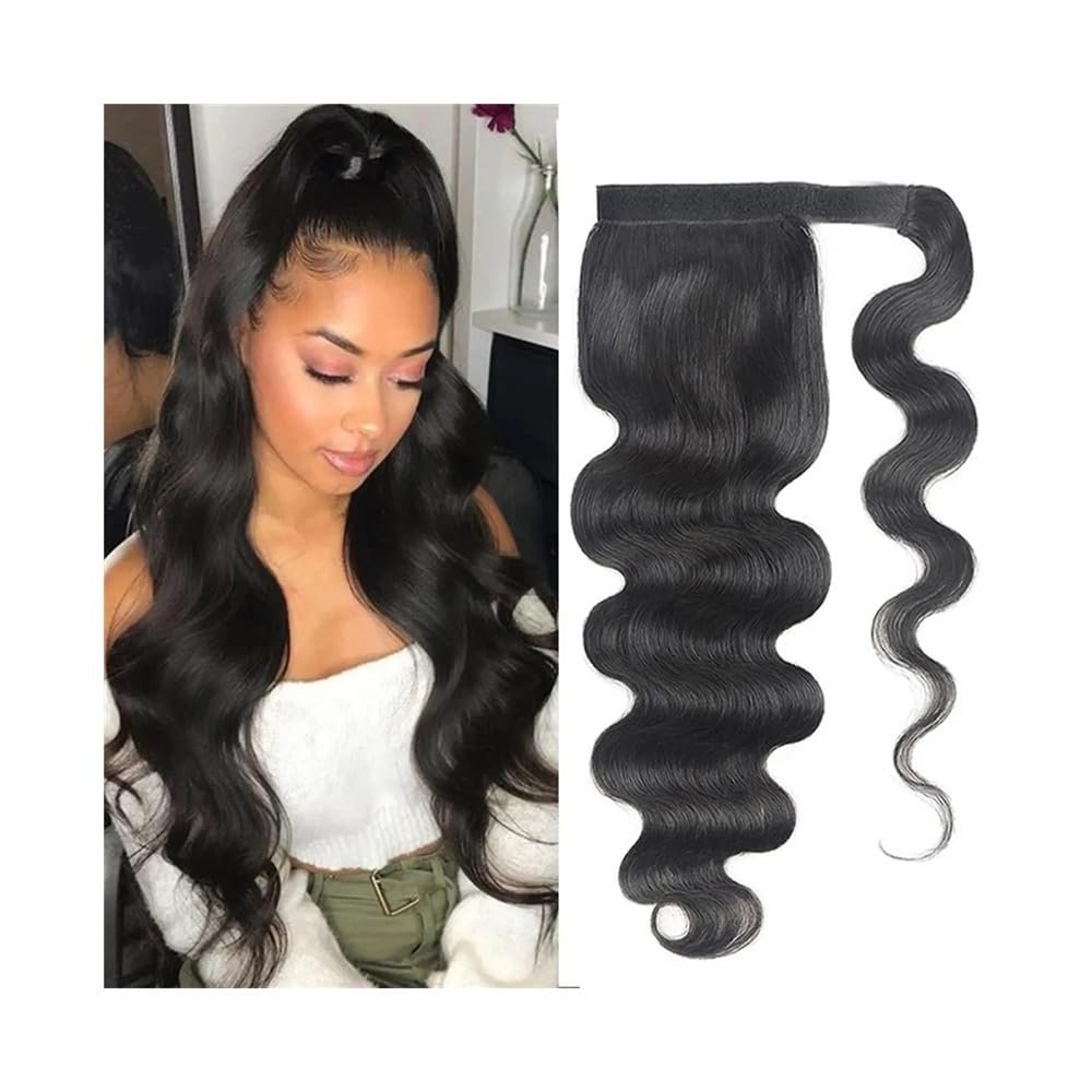 Body Wave Brazilian Remy Human Hair Wrap-Around Ponytail Extension