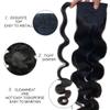 Body Wave Brazilian Remy Human Hair Wrap-Around Ponytail Extension view 3