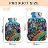 Halloween Town Street Festive Blue Hot Water Bottle with Velvet Cover, Hot Water Bag for Menstrual Cramps, 2 L view 3